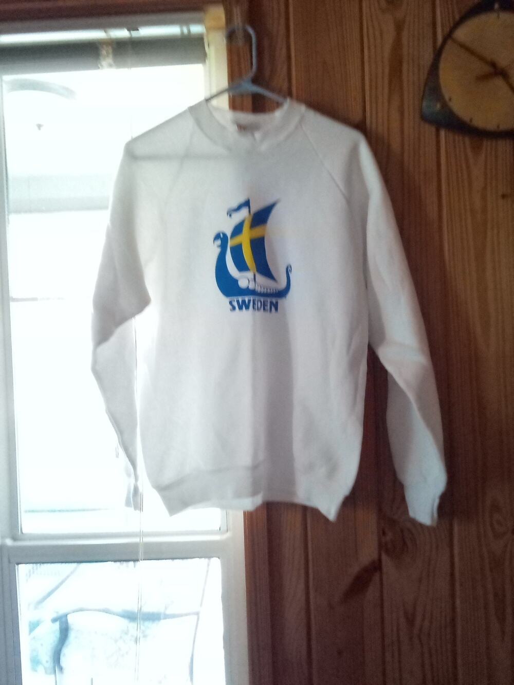 Vintage Sweden Cotton Sweatshirt White L Fruit Of The Loom